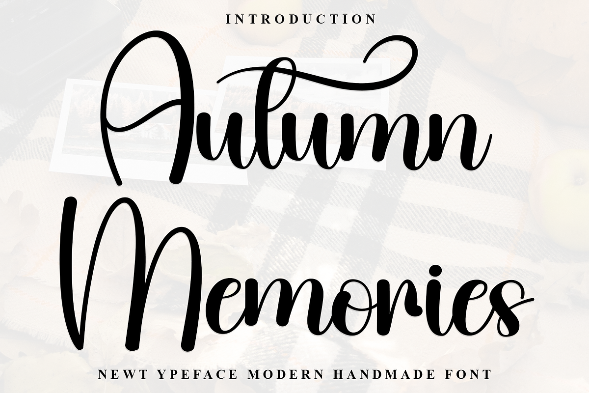 Autumn Memories, a Handwritten Font by InermediaSTUDIO (Photo 1 of 8)