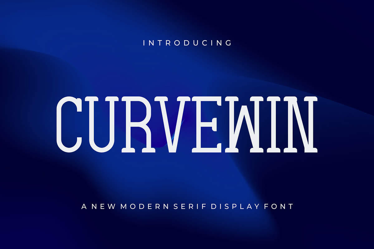 Curvewin - Font, a Slab Serif Font by artchiles_design (Photo 1 of 5)