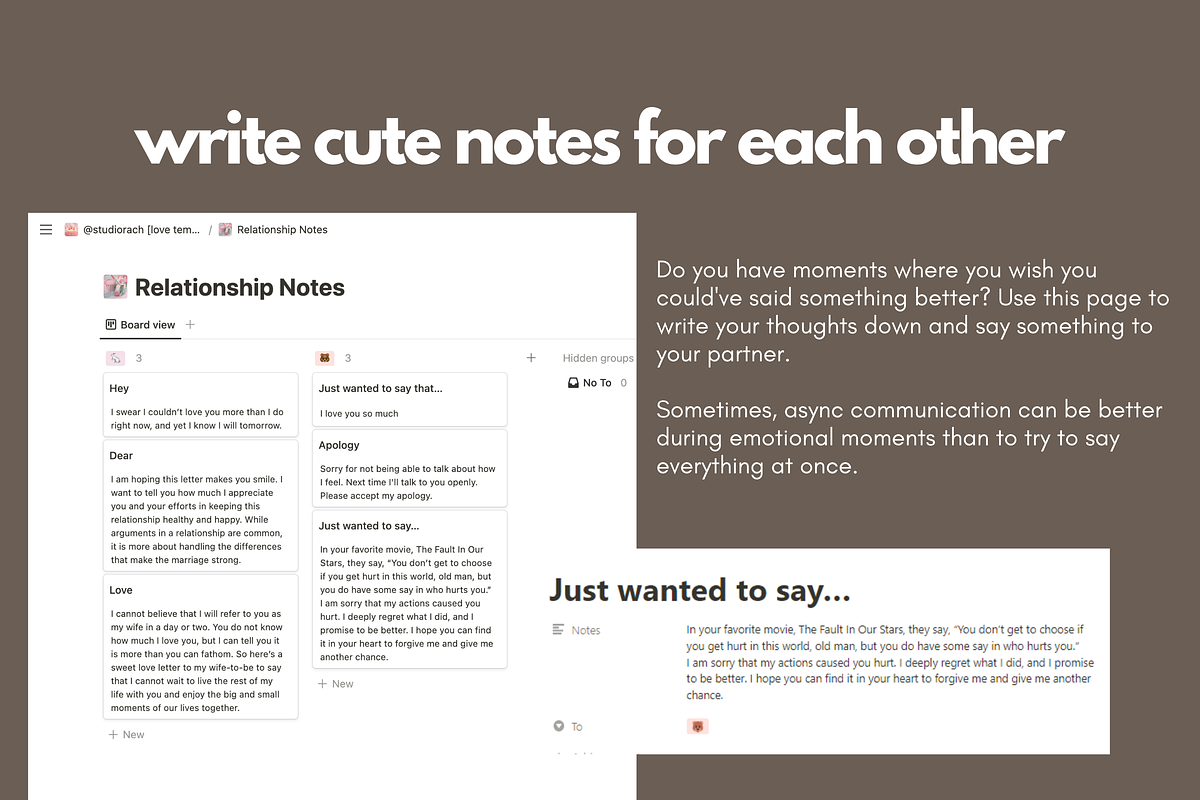 Relationship Tracker Notion Template