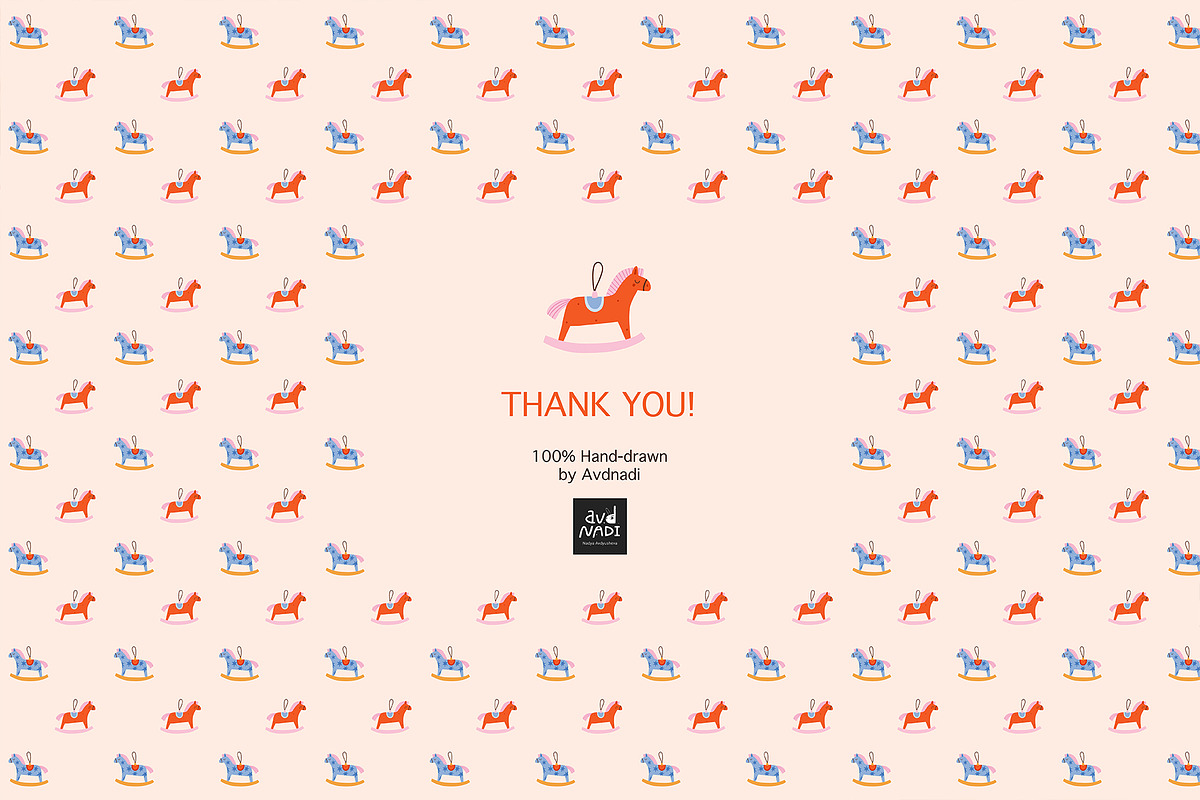 New Year Horses Clipart & Patterns, a Seasonal Illustration by avdnadi (Photo 13 of 13)