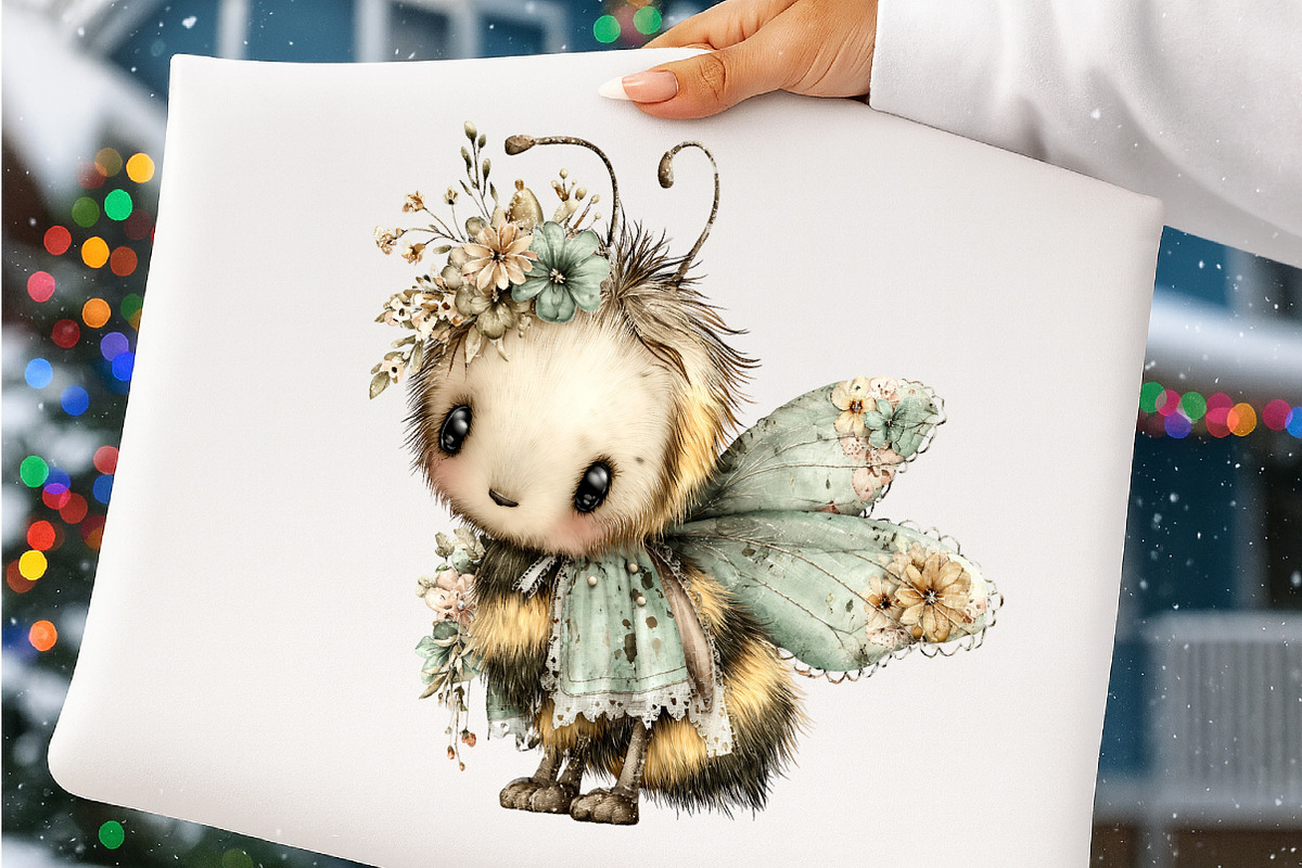 Whimsical spring bee clipart, an Illustration by SinaCreation (Photo 10 of 11)