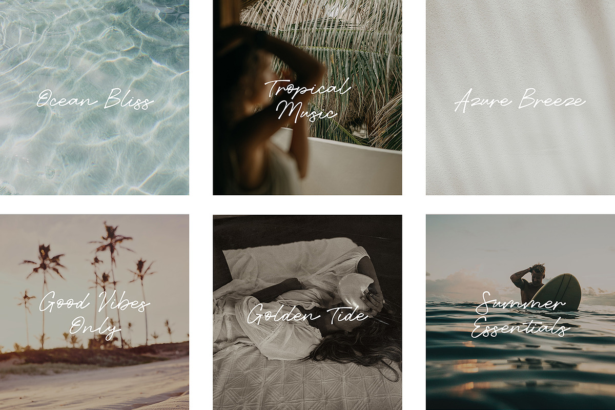 Ocean Bliss | Modern Handwritten, a Handwritten Font by Vikam Media (Photo 9 of 9)