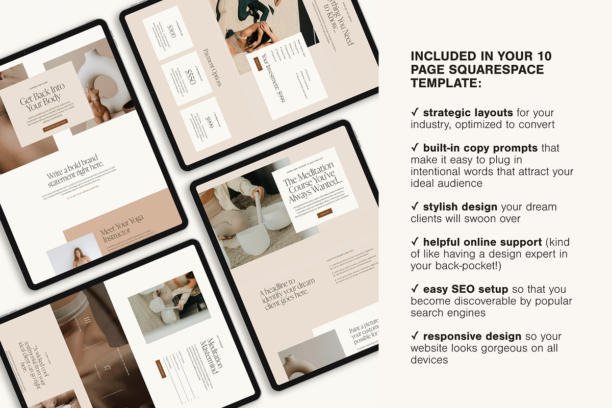 Premium Squarespace Website Template preview 4