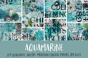Aquamarine Abstract Textures