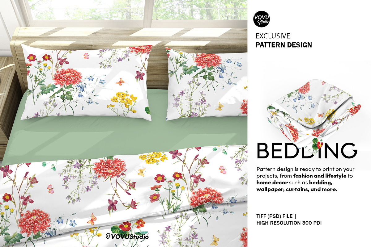 Wild floral Seamless Pattern Design, a Pattern Graphic by VOVU Studio (Photo 9 of 12)