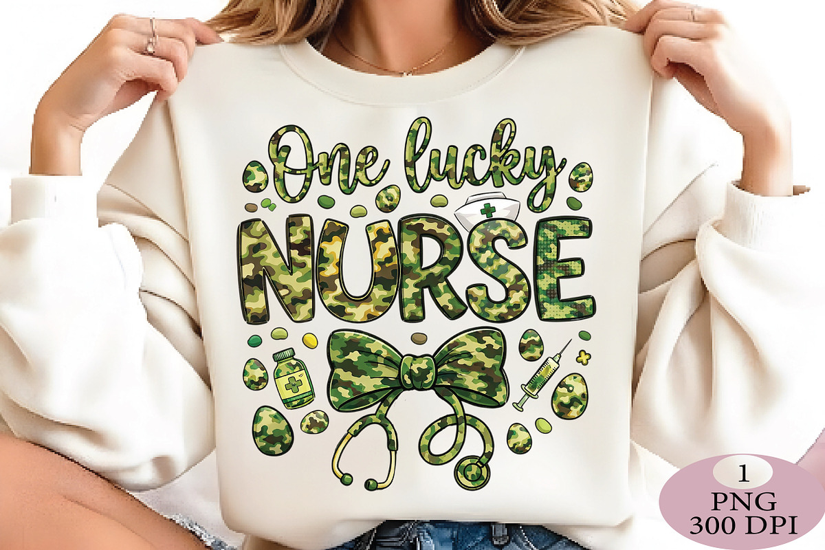 One Lucky Nurse Camo PNG, an Illustration by Daily.Designs (Photo 3 of 5)
