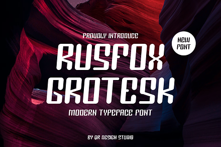 Rusfox Grotesk - Modern & Tall Font, a Sans Serif Font by QR Design Studio