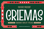 Criemas - Christmas Display Typeface, a Handwritten Font by MaikoHatta (Thumbnail 1 of 8)
