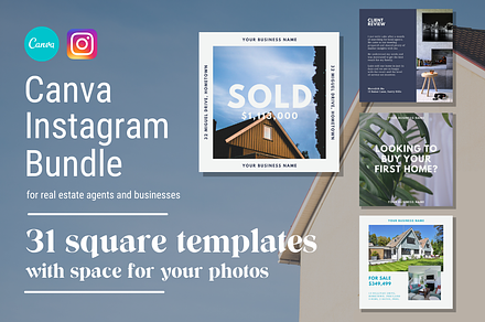 Modern Real Estate Canva Insta Pack