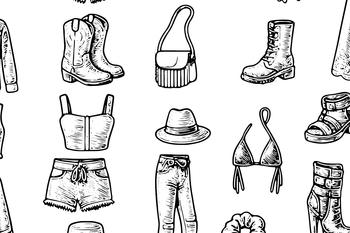 Vintage Fashion Icons Vector Set, an Object Graphic by RT Studio (Photo 2 of 3)