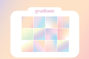 Space Bits Icon And Gradient Kit