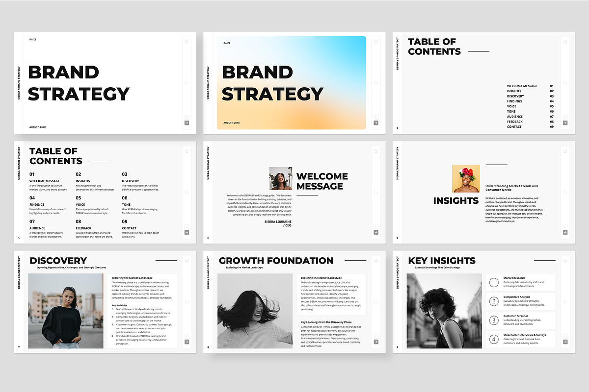 SIERRA / 2 in 1 Brand Package, a Presentation Template by Gaize (Photo 3 of 15)
