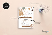 Boho Baby Shower Invitation Template, a Card Template by Snapybiz (Thumbnail 4 of 9)