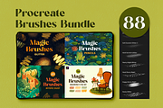 88 Procreate Brushes Bundle, a Brush Add-On by Moon House Shop (Thumbnail 1 of 24)