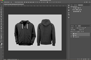 Hoodie Front & Back PSD Mockup