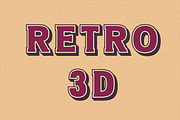 Retro 3D SVG Font, a Font by vladocar (Thumbnail 6 of 6)