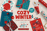 Cozy Winter Kit, a Seasonal Illustration by miumiu (Thumbnail 1 of 15)
