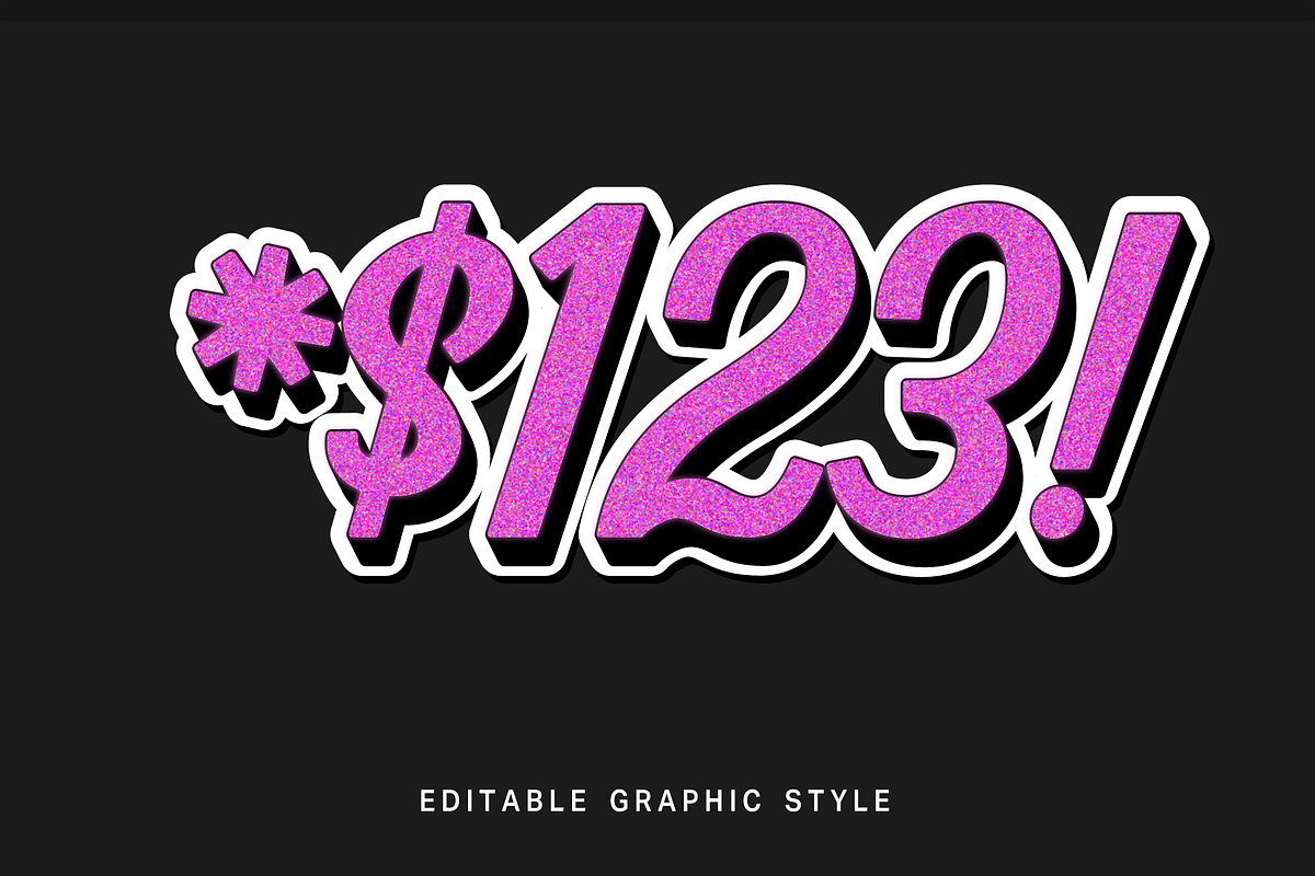 Glitter Script Sticker Text Effect preview 2
