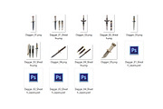Vintage Daggers Clipart Illustration, an Illustration by Secret Helper (Thumbnail 8 of 8)