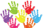 Painted Clipart - Hand prints, an Illustration by Sandra Jones Art (Thumbnail 1 of 2)