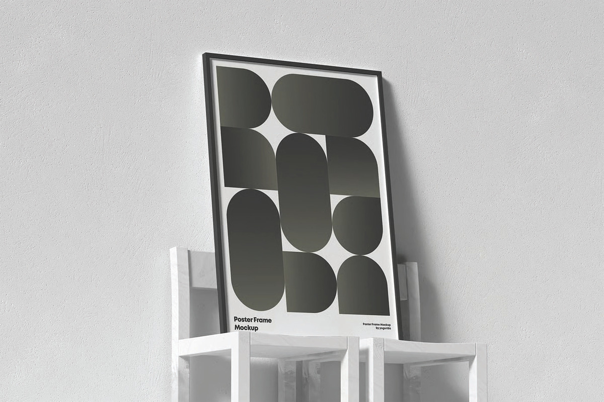 Minimalist Poster Wall Frame Mockup, a Packaging Mockup by DesignRushMarket (Photo 8 of 16)