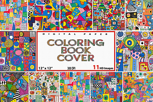 Coloring Book Cover Pattern, a Pattern Graphic by Printable Treasure