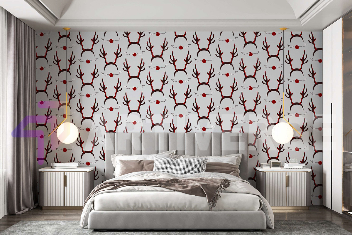 Christmas Mask Icon Seamless Pattern, a Graphic by Artiverge (Photo 2 of 7)