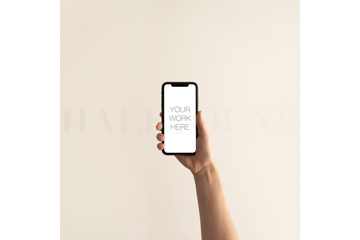 Modern Minimalist iPhone 11 Mockup, an iPhone Mockup by HALFTOUNE (Photo 6 of 6)