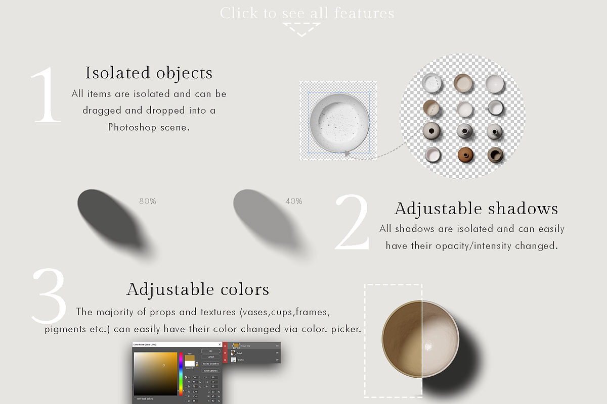 Krea Scene Creator Top View, a Product Mockup by LINII (Photo 8 of 9)