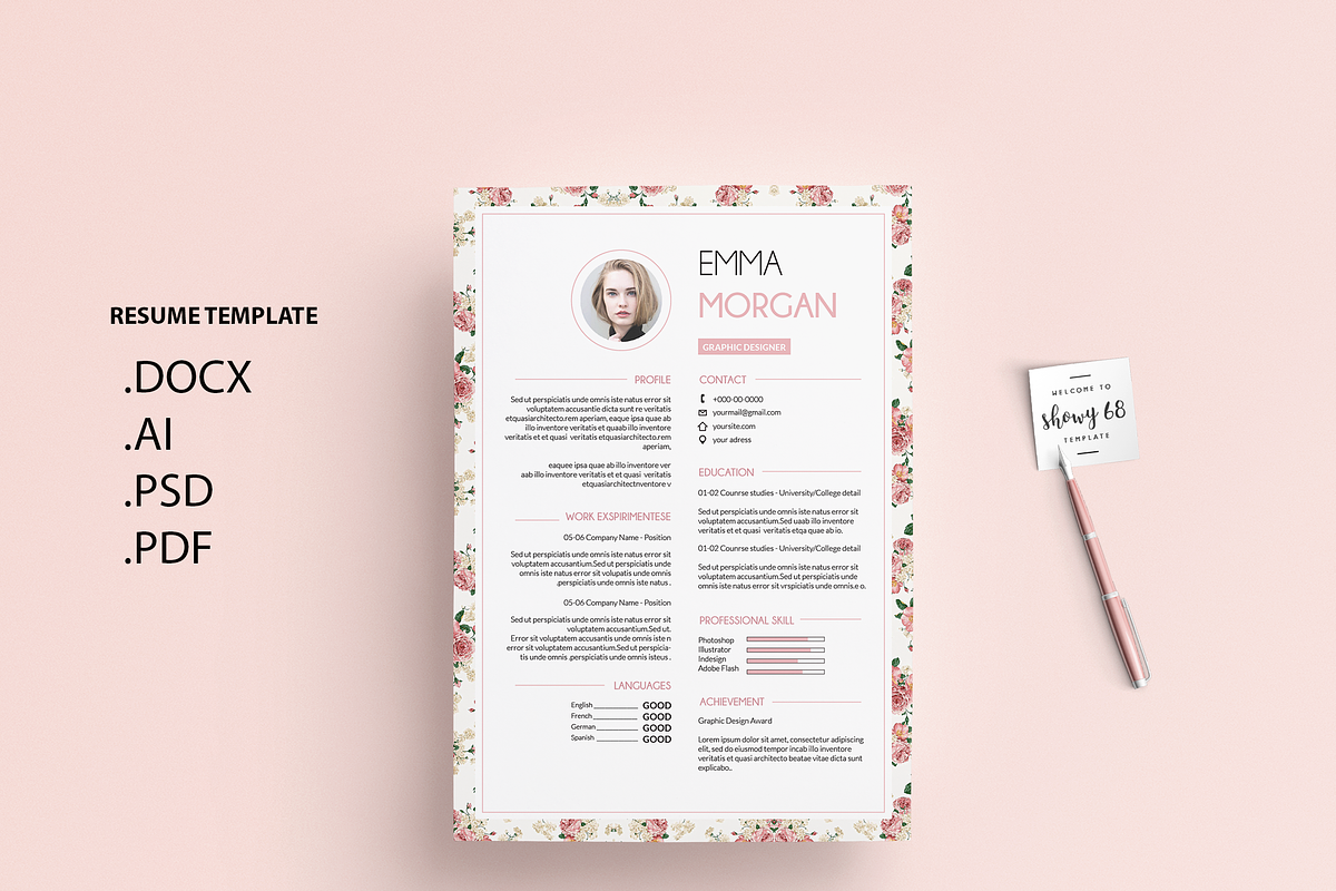 Pack Resume and Card Template / M, a Resume Template by Showy68 Template (Photo 3 of 8)