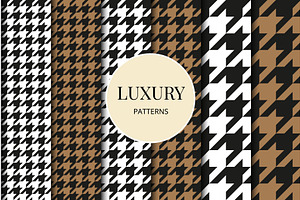 Houndstooth patterns set. Fabric, a Pattern Graphic by COLORFUL