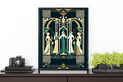 Art Deco Wedding Posters Wall Art, a Person Illustration by Blynn Pippen (Thumbnail 5 of 10)