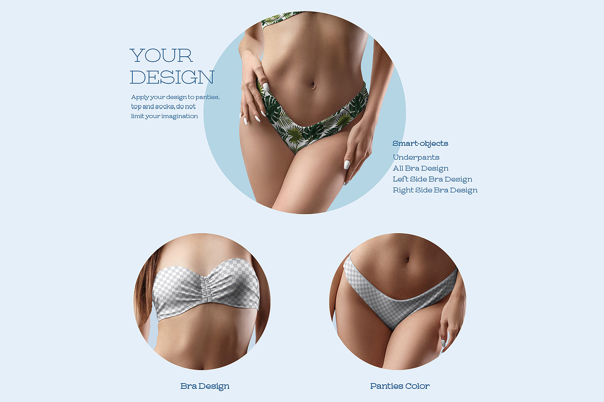 7 Mockups Bikini Swimsuit, a Product Mockup by PSD Market (Photo 4 of 13)