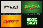 12 Text Effect Templates, a Layer Style Add-On by iDoodle Studio (Thumbnail 5 of 6)