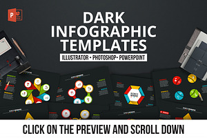 Dark PPT Infographics Templates