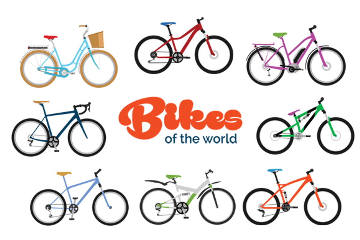 Bikes Of The World, a Healthcare Illustration by Albert Does Stuff