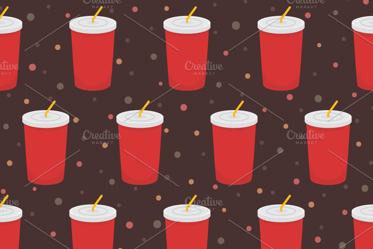 Set fastfood patterns preview 4