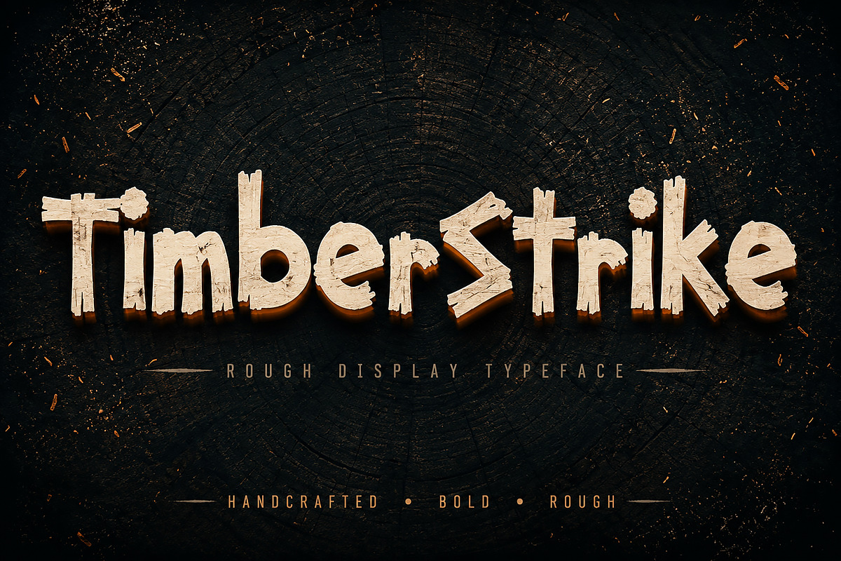 TimberStrike – Display Typeface, a Slab Serif Font by Wow Magic (Photo 1 of 4)