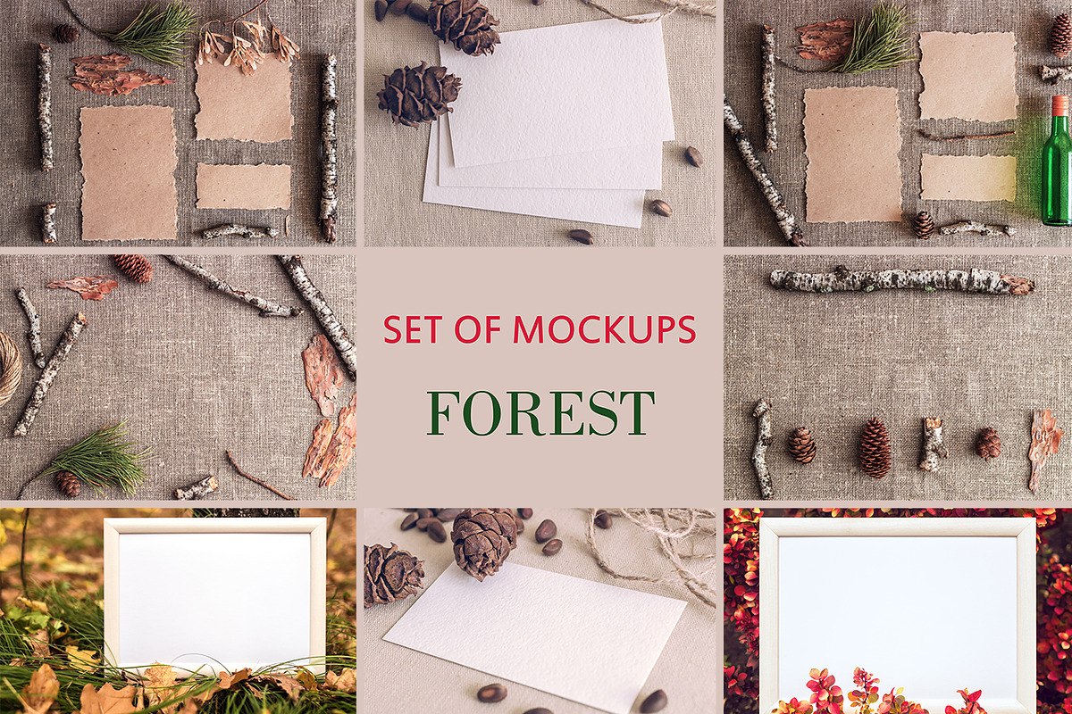 Set Mockups. FOREST, a Print Template by Mockups4you (Photo 1 of 4)