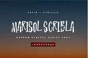 MarisolScribla Cyrillic Texture Font, a Font by IraDvilyuk (Thumbnail 1 of 9)