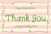 Cusie - Playful Bubbly Font, a Handwritten Font by Huge Dream Studio (Thumbnail 8 of 8)