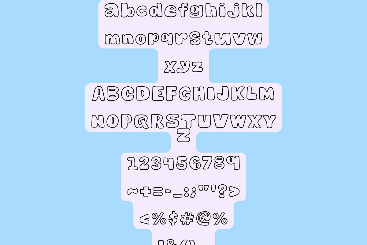 HEY an outline bubble font, a Handwritten Font by Eryn Rose Design (Photo 12 of 18)