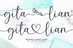 Gita Lian - Wedding Heart Font