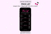 Price List Flyer, Canva Template, a Social Media Template by Cherry Paper Co (Thumbnail 2 of 3)