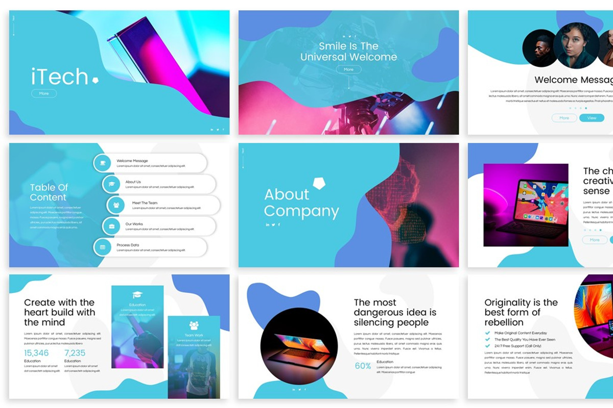 iTech - Technology Powerpoint, a Presentation Template by SlideFactory