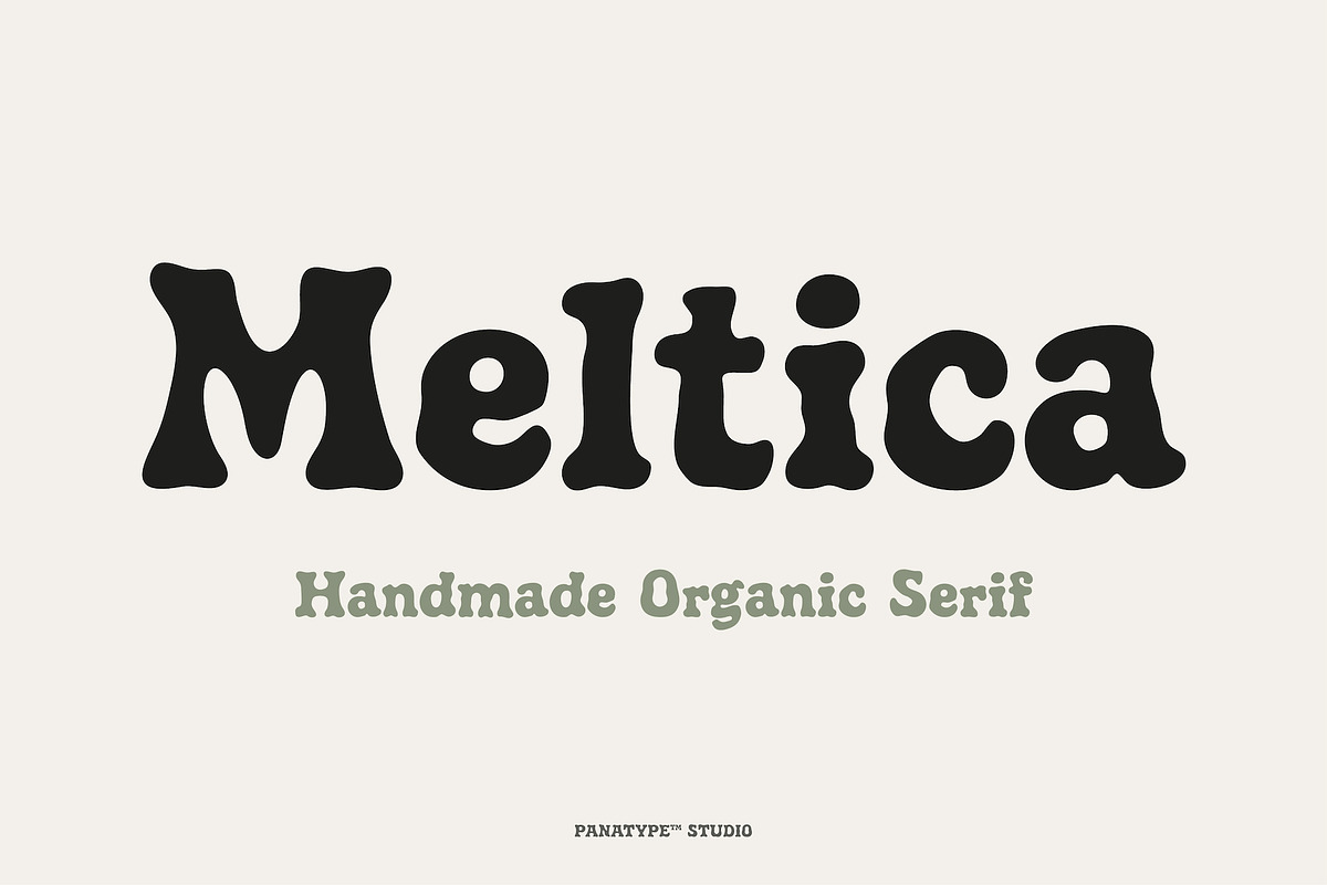 Meltica - Handmade Organic Serif, a Serif Font by Panatype™ Studio (Photo 1 of 10)
