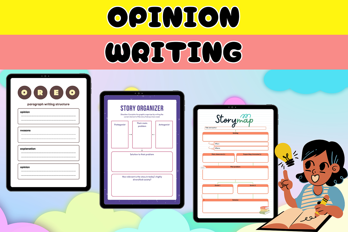 Opinion writing prompts, organizer, a Templates & Theme by Premium Digital Templates (Photo 2 of 3)