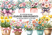 Colorful Flowers Arrangements, an Illustration by Designking (Thumbnail 1 of 5)