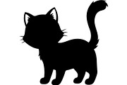 Cute Cat Silhouette Mega Vector Bund, an Animal Illustration by Designer_Momina (Thumbnail 11 of 34)