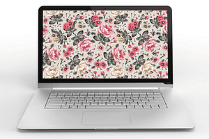 Seamless Flowers Peonies Chamomile